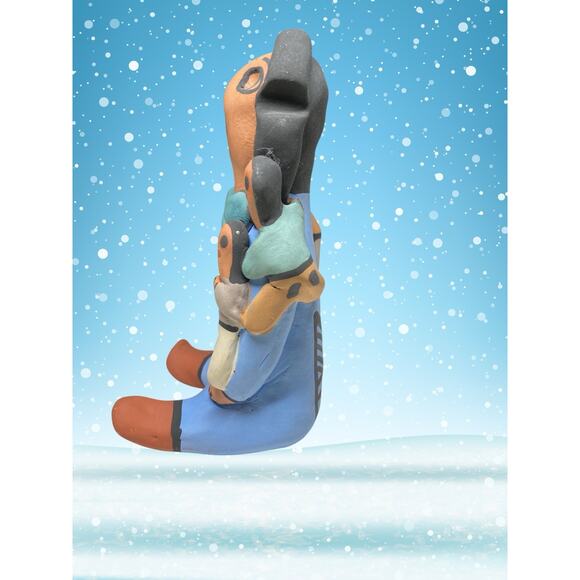 Native American Storyteller 4 Children Pottery Figurine Signed EB – Eva Betonie - Picture 2 of 6